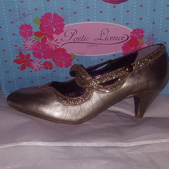 Poetic License gold dorothys dream shoes glitter Size 8 - Picture 10 of 11